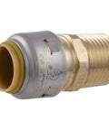 1/2 Inch MNPT Push To Connect Brass Plumbing Adapter For CTS To FNPT Threaded Connections And Quick Connections To PEX Copper CPVC PE-RT SDR-9 HDPE Pipe SharkBite Max Male Fitting For Easy Solderless Installations