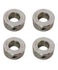 ✝️ 1/2 Inch Stainless Steel Shaft Collars with Set Screw 4 Pack showing corrosion-resistant design