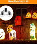 Halloween blow molds illuminated with MB48 Blow Mold Light Kit Replacement With 3 Socket Accessory Cord, ideal for festive decor