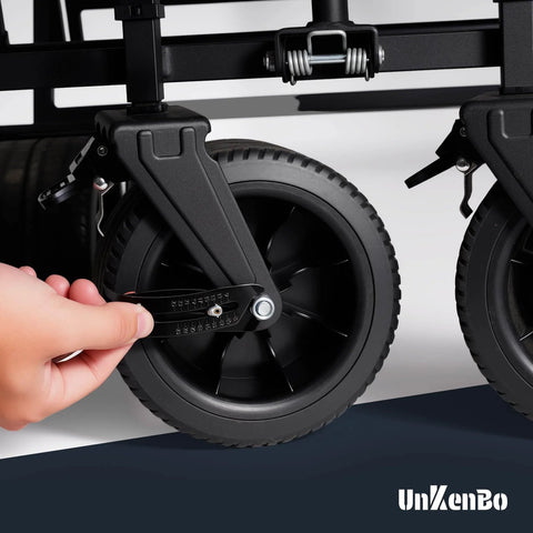 Person using Bolt Size Finder Keychain Gauge on caster wheel, showing tool in use for precise size identification.