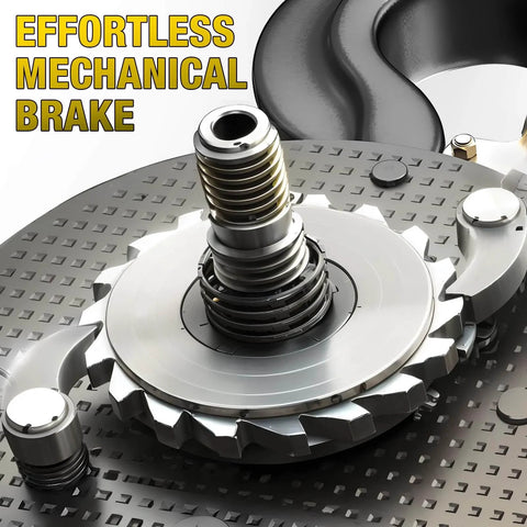 Close-up of the mechanical brake of 1 Ton Hand Chain Hoist Chain Block With 2 Heavy Duty Hooks 10 Ft Lift 2200 Lbs Capacity