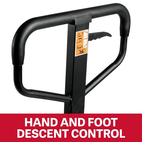 Handle of Heavy Duty Pallet Jack With 8000 Lb Capacity, 27 X 48 Inch Forks, Model JTX-2748B, Features Overload Protection