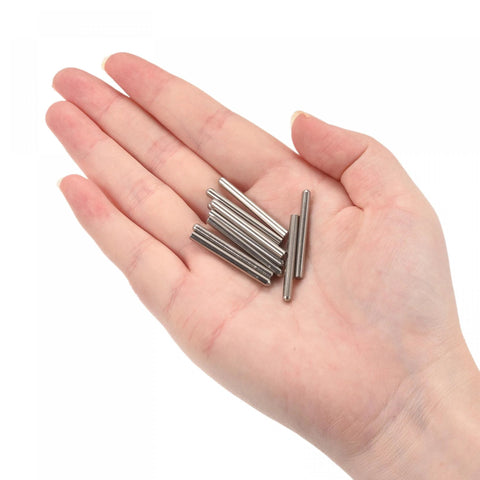 uxcell 3x28mm stainless steel round-head dowel pins, 20 pcs held in hand