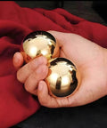 Brass Balls For Hand Exercise - 1.5 Inch Copper Balls held in hand for grip and finger strength therapy, stress relief, smooth and portable use.