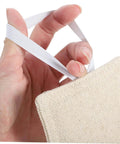 Hand holding Nine Piece Door Slam Stopper No Drill Silencers For Doors Heavy Duty Closers showing strap attachment detail