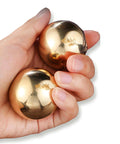 2 Pcs Brass Balls,Hand Therapy Balls,Brass Exercise Ball held in hand for stress relief and meditation.