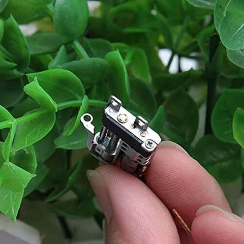 Close-up of 2-Pack Mini 5mm 2-Phase 4-Wire 3V 5V Planetary Gear Stepper Motor Linear Screw Slider held by a hand