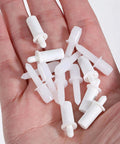 60 Pcs Shutter Repair Pins Shutter Louver Spring Loaded Replacement Pins on a hand, used for Plantation Shutters