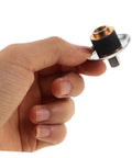 Hand holding stainless steel juicer drive coupling replacement part easy install durable juicer coupler for most juicers keeps performance strong and efficiency high kitchen grade replacement accessory.
