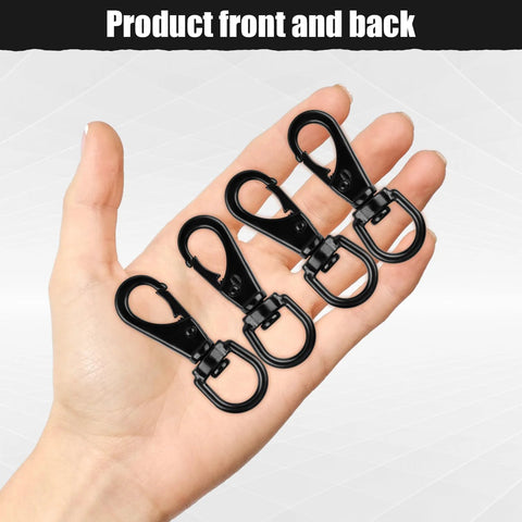Hand holding Stainless Steel Swivel Eye Snap Hook 2.7 Inch Heavy Duty Clips 5 Pack for Flagpole Rope Bird Feeders