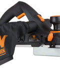 Efficient 3-1/4 inch hand planer with a 6 Amp motor delivers fast, precise planing for doors, trim, and cabinetry, producing smooth surfaces