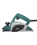 Effortless stock removal and precise edge chamfering from a 3.8 Amp handheld planer, side view with 3-1/4 inch blade.