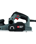 Experience precise trimming and shaping with a compact 6 Amp hand planer offering 16,500 RPM, 11.5 inch shoe, side view