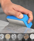Hand Polishing Pads Set Of 5 Grits 60 120 240 400 1000 For Tile And Glass shown in use on a stone surface