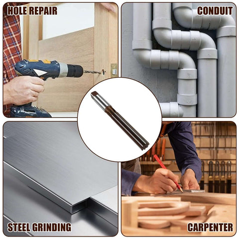 Hand Reamer Go To Seven Eighths Inch To One Inch Alloy Tool Steel H8 With Eight Straight Flutes in center, applications around