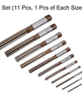 11 Piece Hand Reamer Set 3mm 4mm 5mm 6mm 8mm 10mm 12mm 14mm 16mm 18mm 20mm H8 Tolerance Alloy Steel Reamers