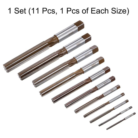 11 Piece Hand Reamer Set 3mm 4mm 5mm 6mm 8mm 10mm 12mm 14mm 16mm 18mm 20mm H8 Tolerance Alloy Steel Reamers