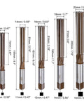 11 Piece Hand Reamer Set 3mm 4mm 5mm 6mm 8mm 10mm 12mm 14mm 16mm 18mm 20mm H8 Tolerance Pro Grade Alloy Steel Reamers