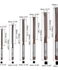 11 Piece Hand Reamer Set 3mm 4mm 5mm 6mm 8mm 10mm 12mm 14mm 16mm 18mm 20mm H8 Tolerance Pro Grade Alloy Steel Reamers