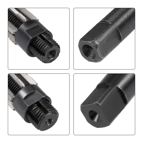 Close-up of Adjustable Pro Grade Hand Reamer Set 19 To 21 Mm And 21 To 23 Mm High Speed Steel H8 Tool with 6 straight flutes