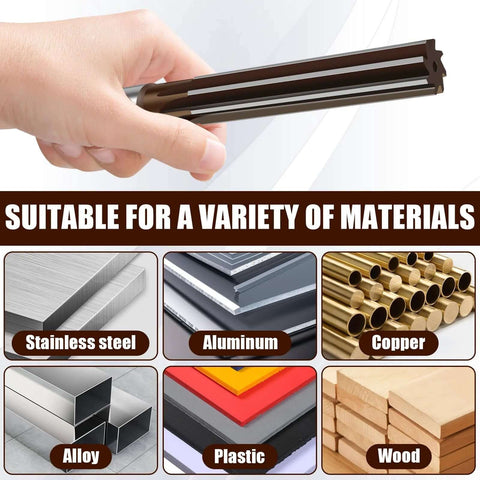 Hand holding Hand Reamer Go To Seven Eighths Inch To One Inch Alloy Tool Steel H8 With Eight Straight Flutes for metal and wood materials