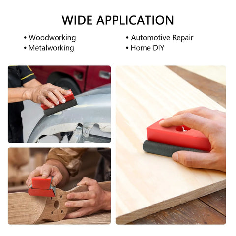 Hand Sanding Blocks Set For Auto Body And Woodworking 25 Pcs Grit 120 To 3000 used in auto repair, woodworking, and DIY projects.