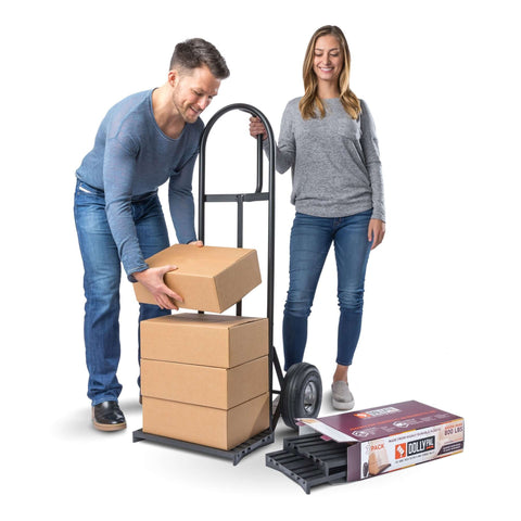 Hand Truck Helper And Mini Storage Pallet For Dollies Keeps Back Safe While Handling Heavy Loads Holds 800 Plus Lbs 18 Inch By 10 Inch By 1.5 Inch 1 Pack Waterproof Storage Pallet Protects Stored Items From Water Damage Insects And Debris