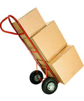 Hand truck with boxes, equipped with Marathon 02310 pneumatic air filled hand truck and all-purpose tires-4.10/3.50-4 inch, 2.25" offset hub