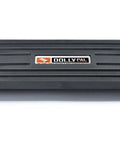 Hand Truck Helper And Mini Storage Pallet For Dollies Keeps Back Safe While Handling Heavy Loads Holds 800 Plus Lbs 18 Inch By 10 Inch By 1.5 Inch 1 Pack Waterproof Storage Pallet Protects Stored Items From Water Damage Insects And Debris, front view of black rectangular platform with logo