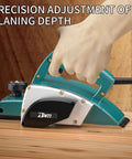Effortless stock removal and precise edge chamfering from a 3.8 Amp handheld planer, 0-1 mm depth adjustment, 16,000 RPM
