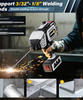 Welder using Portable 110V Arc Welder With IGBT Inverter For Handheld Use 5 Current Settings Includes 20 Welding Rods Lightweight Home Garage Welder Gun Clean Welds With Less Spatter Fits Small Diameter Rods Go To Tool By Sunsimiao