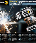 Portable 110V Arc Welder With IGBT Inverter For Handheld Use 5 Current Settings Includes 20 Welding Rods Lightweight Home Garage Welder Gun