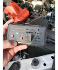 Automotive Relay Tester Kit 12V Handheld Diagnostic Tool for 4 and 5 Pin Relays With Battery Clips DIY Car Tester in use