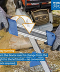 2 In 1 Chainsaw Sharpener And Depth Gauge For Three Eighths Low Profile Chains With A Five Thirty-Second Inch File in action