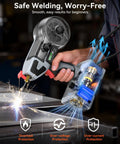 2 In 1 Handheld MIG And Stick Welder For Home DIY And Farm Repair PLOWIC 250A welding metal with safety features