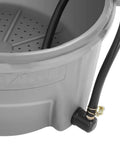 Close-up of Portable Handheld Oiler Bucket and Oil Gun Kit 4.55L One Gallon showing 4.59ft hose attachment