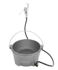 Portable Handheld Oiler Bucket And Oil Gun Kit 4.55L One Gallon With 4.59ft Long Hose for threading machines, side view