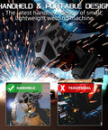 Portable 110V ARC Stick Welder With IGBT Inverter showcasing handheld and portable design for DIY home repair and metalworking.