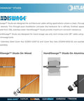 Long Stud 1/8 Inch For HandiSwage Cable Infill Systems installed on wood and aluminum surface.