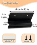 Product size diagram for Pack Of Two Hands Free Cabinet Foot Pulls For Touchless Trash Drawers And Full Overlay Cabinets; includes screws and sticker