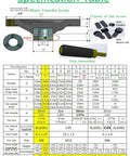 Specification table for 5.5 inch heavy duty handwheel with one half inch bore for drill press table saw lathe and milling machine.