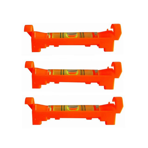 Three Seven Piece Hanging Bubble Line Level Set For Building Trades And Surveying Durable ABS Plastic Three Inch Length With Moulded Hooks