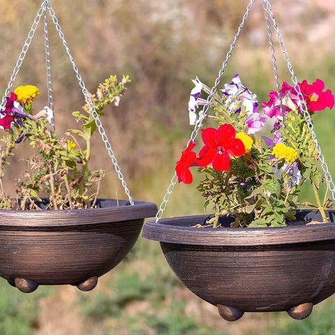 Hanging flowerpots suspended by 150ft Jack Chain, Galvanized Steel Link Chain with Spool Strong Heavy Coil Chain Hanging Chain