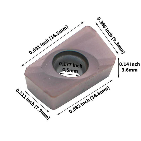 Hard alloy APMT1604 blade dimensions for Face Milling Cutter Holder 90 Degree Tooling on Milling Machines