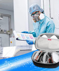 Durable hard EVA travel case protects your reusable half mask respirator 6100 6200 series and accessories during transport and storage