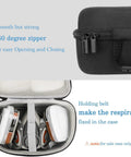 Durable hard EVA travel case protects your reusable half mask respirator 6100 6200 series, open view with accessories inside