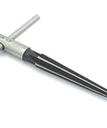 Hardened Alloy Steel Tapered Reamer To Align Holes And Deburr Burrs From One Eighth To One Half Inch tool with T-handle and precision-ground edges.