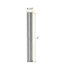 Hardened Steel Dowel Pins One Quarter Inch Heat Treated And Precisely Shaped For Accurate Alignment In Hinges Joints Fixtures Or Machine Assembly Components Ten Pack Built To Last For Shelving Bunk Beds And DIY Projects, single pin with size marked