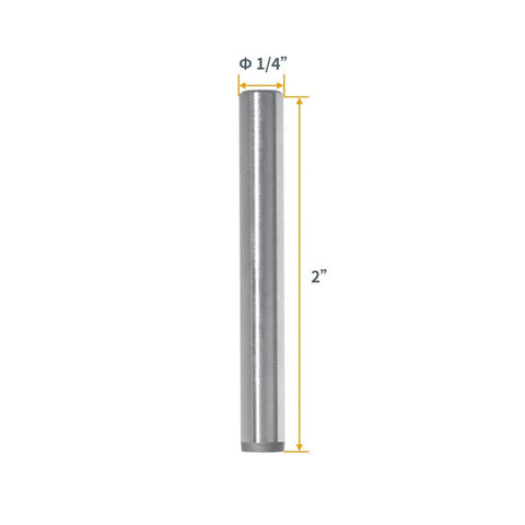 Hardened Steel Dowel Pins One Quarter Inch Heat Treated And Precisely Shaped For Accurate Alignment In Hinges Joints Fixtures Or Machine Assembly Components Ten Pack Built To Last For Shelving Bunk Beds And DIY Projects, single pin with size marked