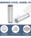 2 Pack Carbon Steel Dowel Pins One Sixteenth Inch Diameter Five Eighth Inch Length Hardened Steel Dowel Pins For Pegs Shelves